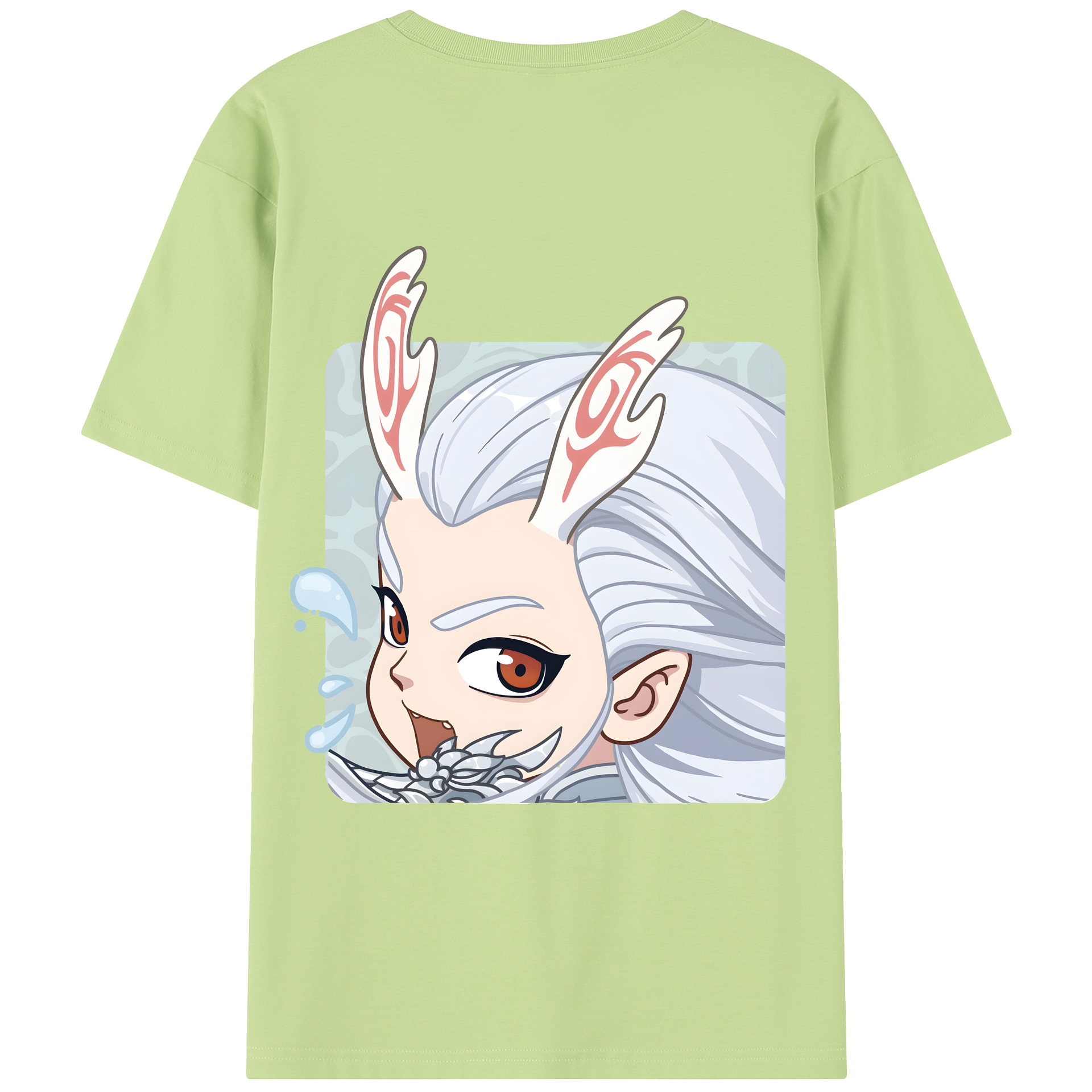 （画像用） Ne Zha 2 ナタ 魔童の大暴れ 綿100％半袖Tシャツ（背面プリント）